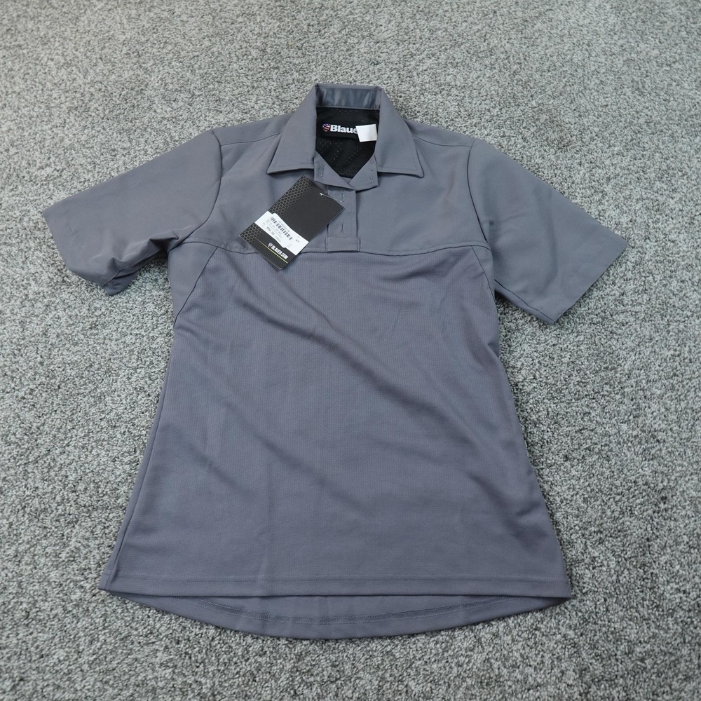 NEW Blauer Polo Shirt Womens S Gray Short Sleeve Armorskin Base Uniform Work Top